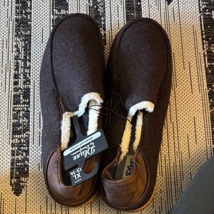 Dearfoams Brown Loafers with Cream Lining